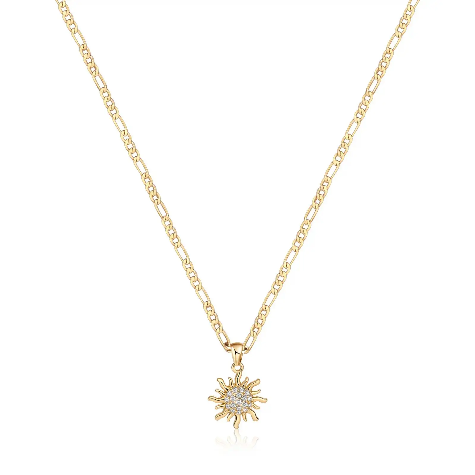 14K Gold Plated Sun Circle Dainty Necklace for Women, Simple Dual Wear Choker And Long Chain Jewelry, Minimalist Trendy Accessory, Holiday Daily Gift