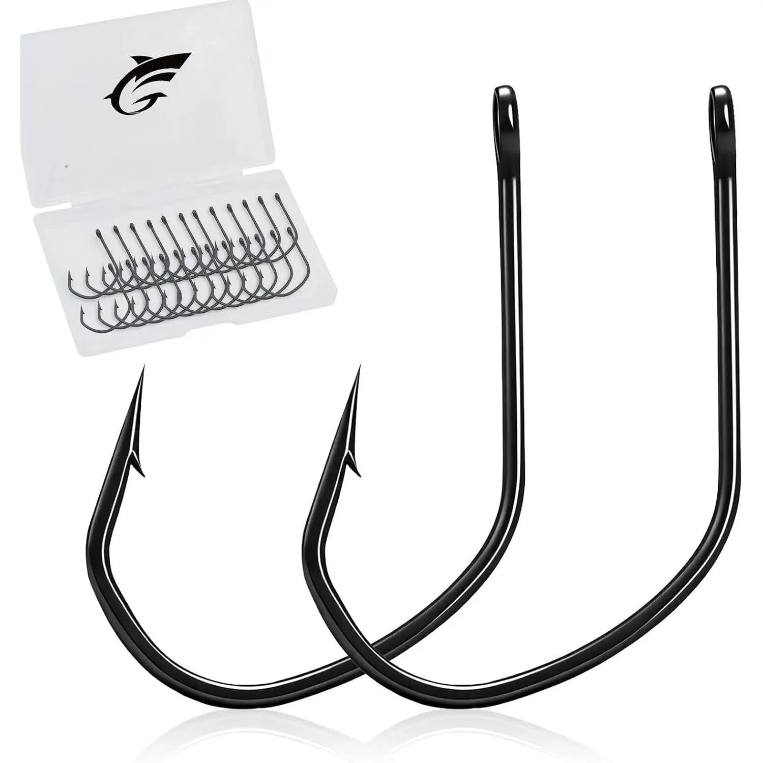 Weedless Drop Shot Hooks, Wacky  Hooks for Bass Fishing | 50/100pcs Wide Gap High Carbon Steel Worm Bass Fishing Hooks for for Trout, Perch Freshwater Saltwater Size #6-3/0
