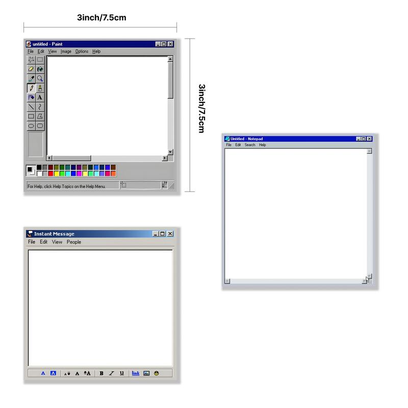 Retro Computer Design Sticky Note, 3 Counts/set Creative Office & School Notepad, Perfect Gift for Students and Teachers, Office Supplies