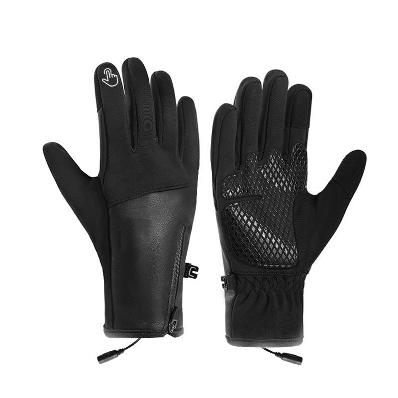 Electric Heated Gloves for Men & Women Rechargeable Winter Warming biker heating Gloves with Touchscreen finger Friendly Windproof for Outdoor Cycling Skiing Travel wind -proof Warm motorcycle weather plush Gloves sport daily work ski
