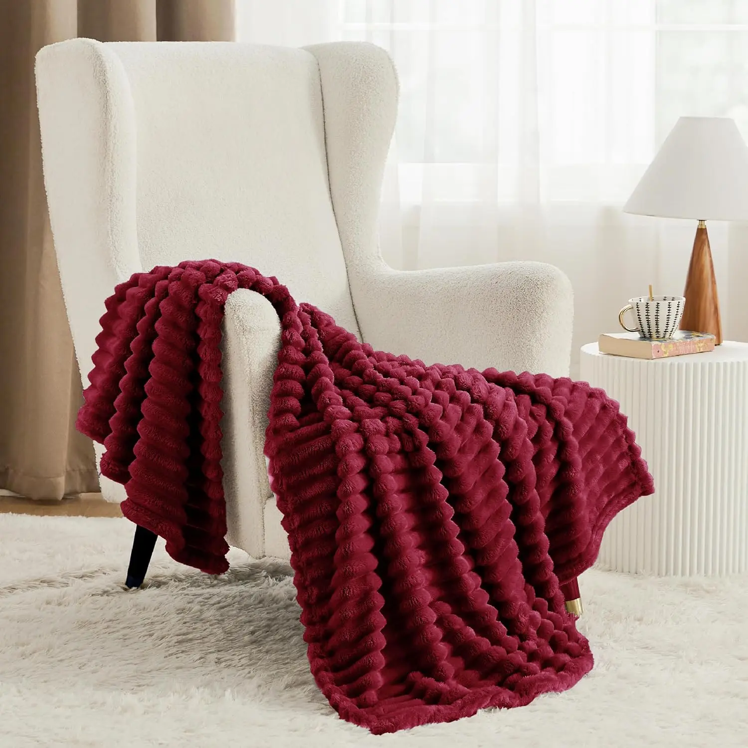 Soft Polar Fleece Blanket for Sofa, Bed, Living Room, Bedroom Decor, 50x60 Inches, Ideal Gift for Women, Moms, Friends, Girls