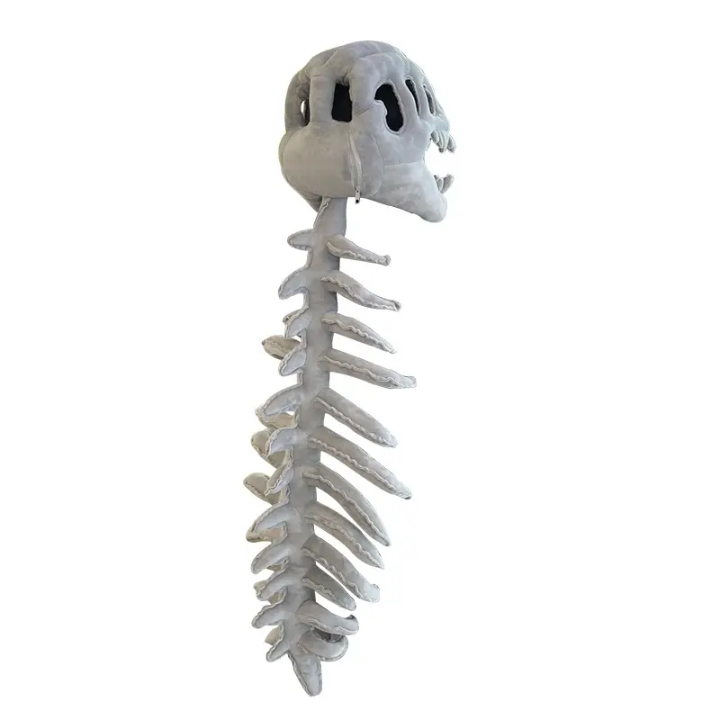 Dinosaur Skeleton Exoskeleton Plush Hat, Kids Cool Toy Costume Headgear, Soft Material Birthday Holiday Gift For Boys Girls, Family Outing Vacation Essential Party Accessory