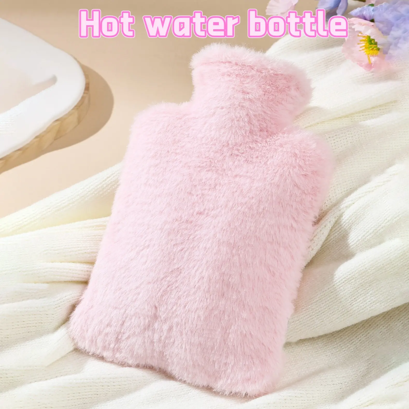 70.39oz Hot Water Bag with Soft Cover, Heat Pack, Relieves Menstrual Cramps, Keeps Hands and Feet Warm, Ideal for Comfort and Relaxation, Hot Water Bottle
