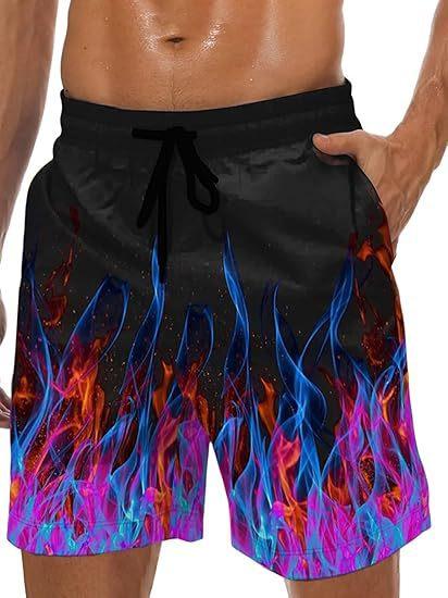 Vintage Plant Pattern Beach Shorts Men Coconut Tree 3D Printed Swim Trunks Summer Hawaiian Shorts Loose Board Shorts