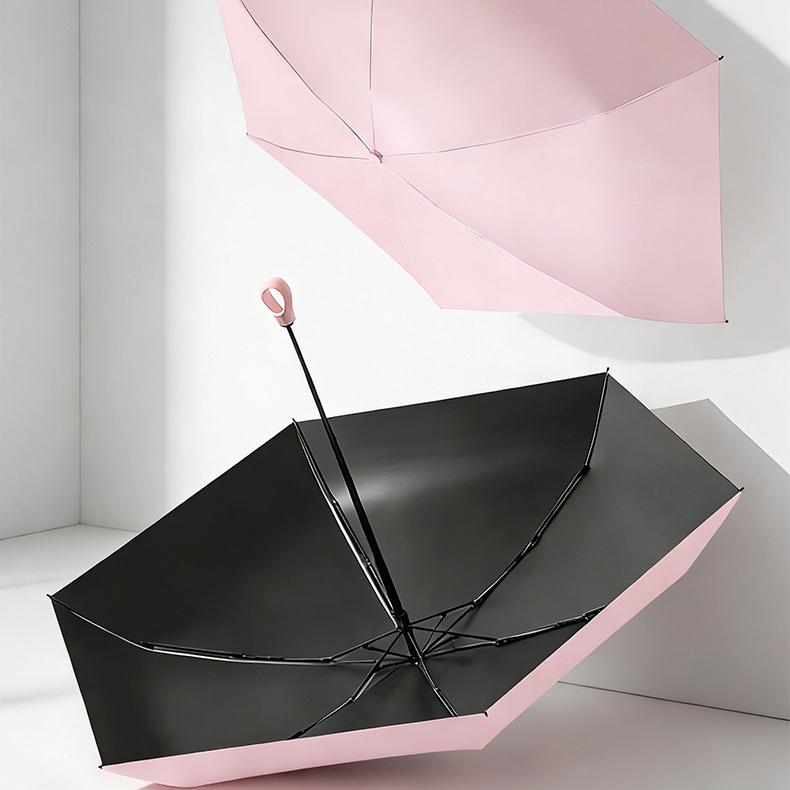 Mini Foldable Pocket Umbrella with Loop Buckle, Portable Rain, Rainproof, Wind Resistant, Windproof Waterproof 6-Rib Lightweight Folding Umbrella Tech for Men & Women, Outdoor Hiking, Travel & Everyday Use, graduation gift  Manual