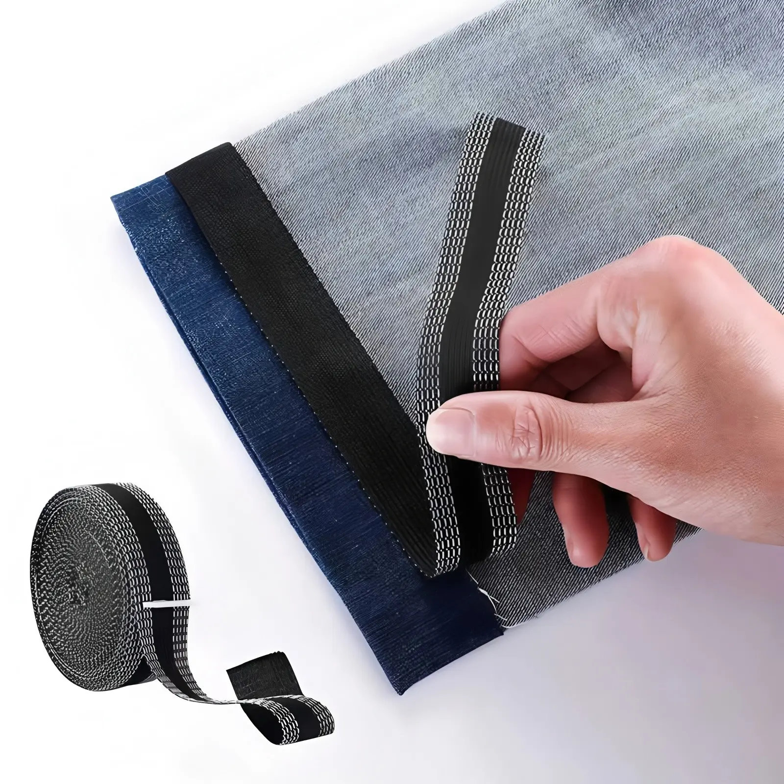 1 Piece 1 Meter Seamless Jeans Hem Shortener, 100cm Self-Adhesive Jeans Hem Modifier, Instant Jeans Adhesive, Easy DIY Solution