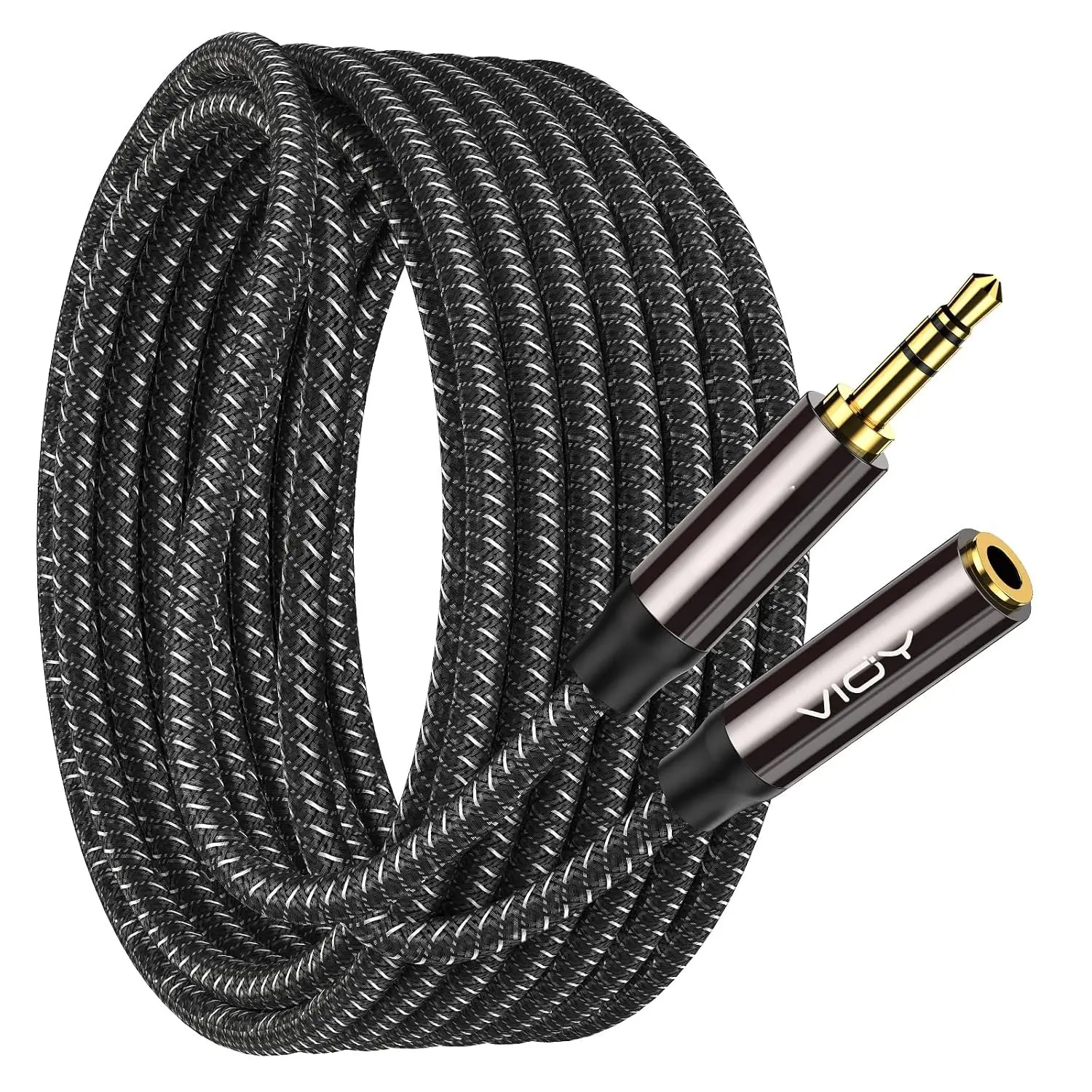 Headphone Extension  20 FT,[Copper Shell, Hi-Fi Sound] 3.5 mm Male to Female Stereo Audio  Nylon Braided Aux Cord for Smartphones, Tablets, Media Player