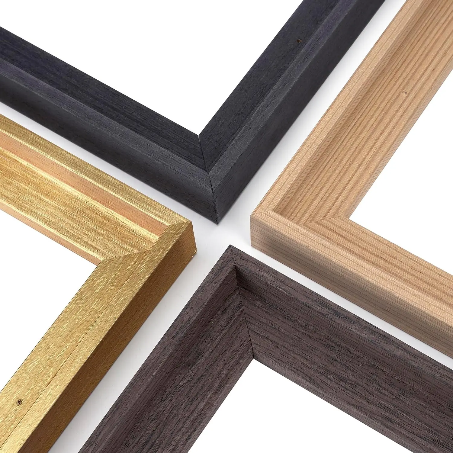 Solid Wood Canvas Floater Frame for 0.6-0.9" Depth 11x14 Art, Canvas Floating Frames, Oil Painting Floater Frame (11x14,Black)