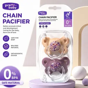 2pcs Food Grade Silicone Baby Soother Set, BPA-Free Butterfly Design, Newborn Orthodontic Pacifier, Safe & Comfortable for Infants