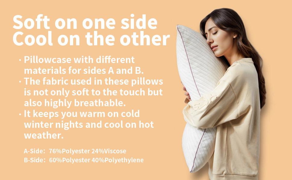 Pillows Queen Size Set of 2 Cooling Shredded Pillows 2 Pack for Sleeping for Side Back Stomach Sleepers