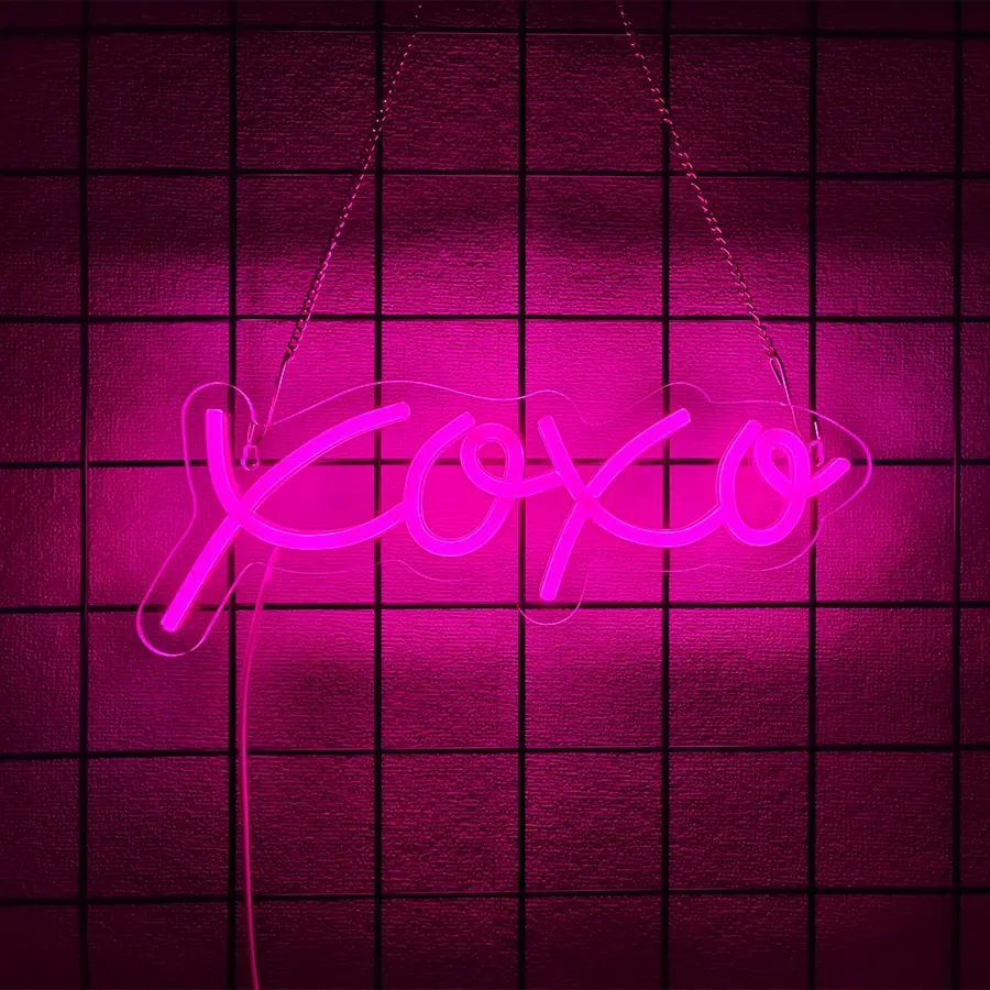 Neon Light Sign LED XOXO Night Lights USB Operated Decorative Marquee Sign Bar Pub Store Club Garage Home Party Decor