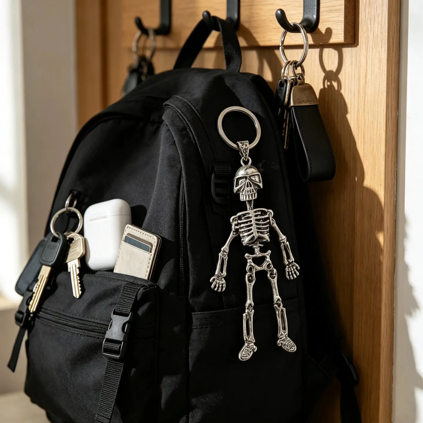 1pc Skeleton Keychain, Creative Skull DesignKeychain, Fashionable Keychain forWomen & Men, Trendy All-match Keychain forBirthday Gift,Stylish Keychain, Key Accessories，Back-To-School Gift