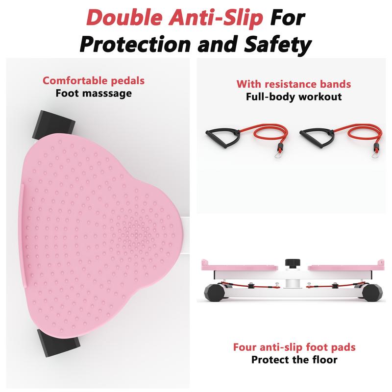 Waist Twist Machine Ab Training 350 lbs Capacity Ab Board for Women - Core Workout Equipment Portable Waist Toner for Aerobic Exercise - Home Gym Cardio