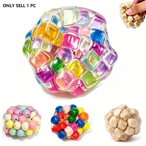 Wooden Core Coated Stress Relief Ball | Quiet Handheld Compression Toy for Stress Relief and Relaxation, Suitable for Home and Office Use, One-Handed Sensory Toy. Perfect for Various Holiday Gifts