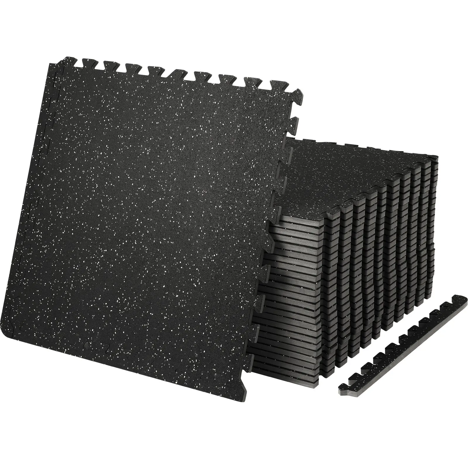 VEVOR EVA Interlocking Foam Floor Mats, 0.56 in Thickened 25 Pcs Puzzle Rubber Tiles, 24x 24 in Exercise Floor Mat for Workout Fitness, Heavy Duty Flooring Mats for Home, Gym, Office-100 Sq Ft