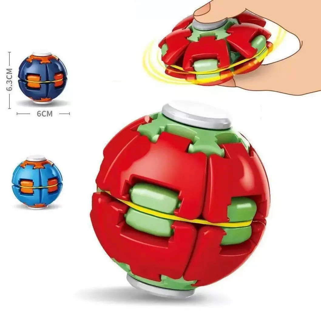 Bestselling Brain Teaser Finger Spinner Toy, Stress Relief Ball, Press and Rotate Principle, Portable Office Fidget Toy, Small Fun Gift