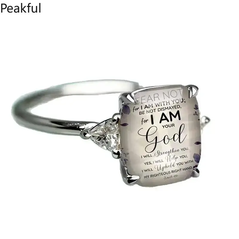 Vintage Inspirational Quote Ring for Women, Soft Text Print Statement Band with Elegant Simple Design, All-Match Everyday Jewelry & Thoughtful Birthday Gift for Her