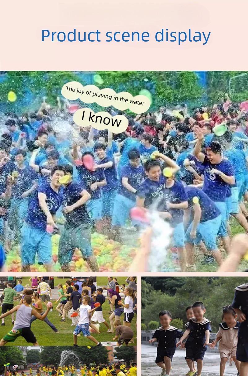 111 PCS Automatic water-filling balloons for water fights, a summer children's toy that quickly fills up for water festivals and is popular on Douyin (TikTok) for outdoor use.