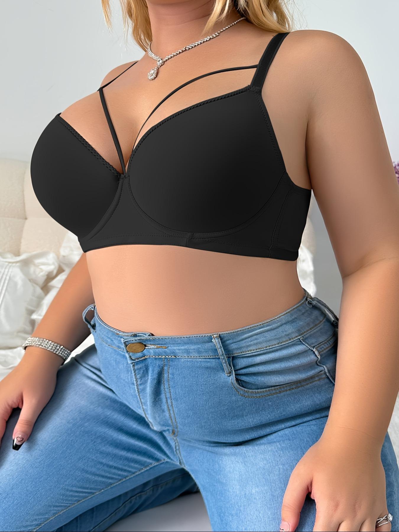 Plus-Size Women's seamless and sexy bra, with underwire for firm support, comfortable for everyday wear, Underwire Brassiere