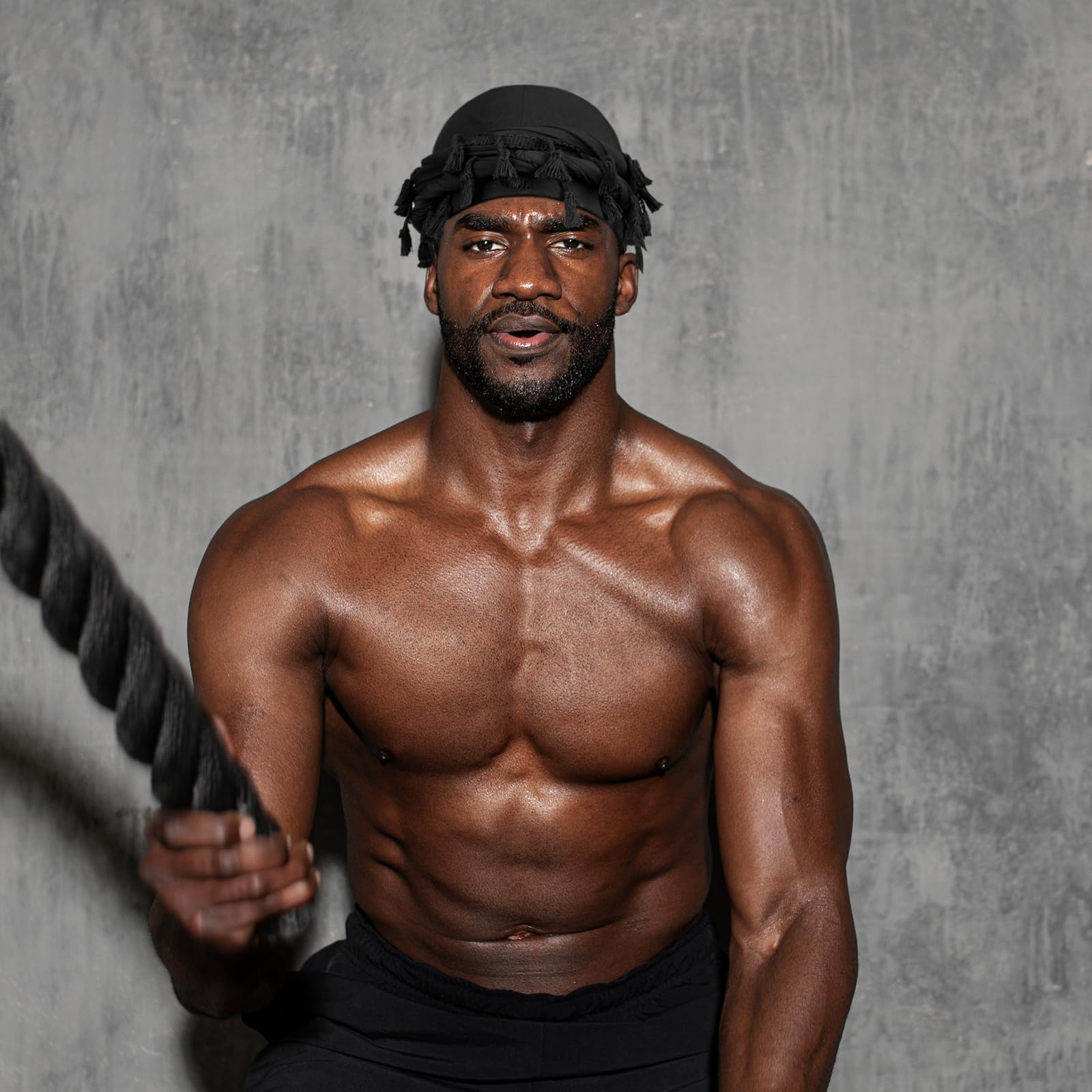 1/2 Pack Satin Lined Turban Durag for Men & Women - Pre-Tied Skull Cap with Tassels, Vintage Twist Beanie & Sleeping Bonnet Hair Cover