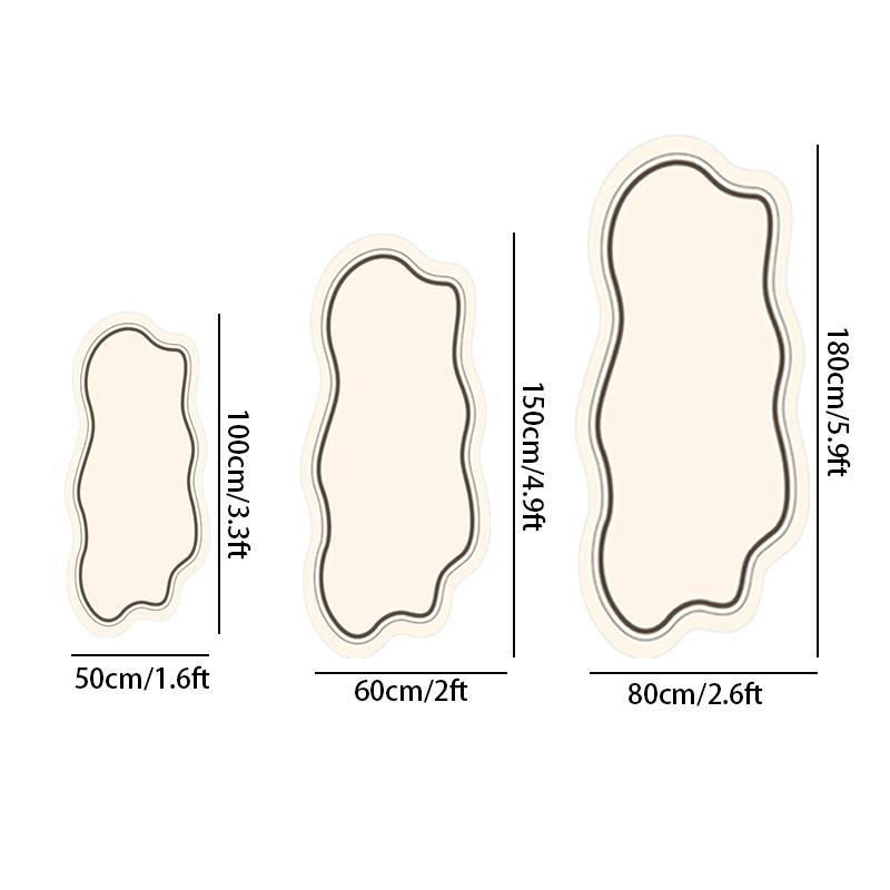 Irregular Cloud Shaped Rug, Modern Indoor Rug, 1 Count Modern Simple Soft Floor Mat, Creative Fashion Home Decor for Living Room Bedroom, Vanity Decor Accessories