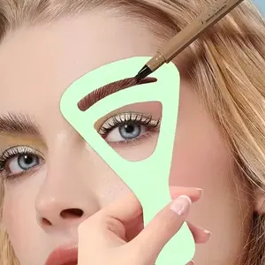 2-Piece Eyebrow Drawing Card Set, Plastic, Eyebrow Stickers, Shaping Template, Eyebrow Trimmer, Drawing Tool, Eyebrow Makeup Aid for Natural Curved Brows, Eyebrow Tool Set