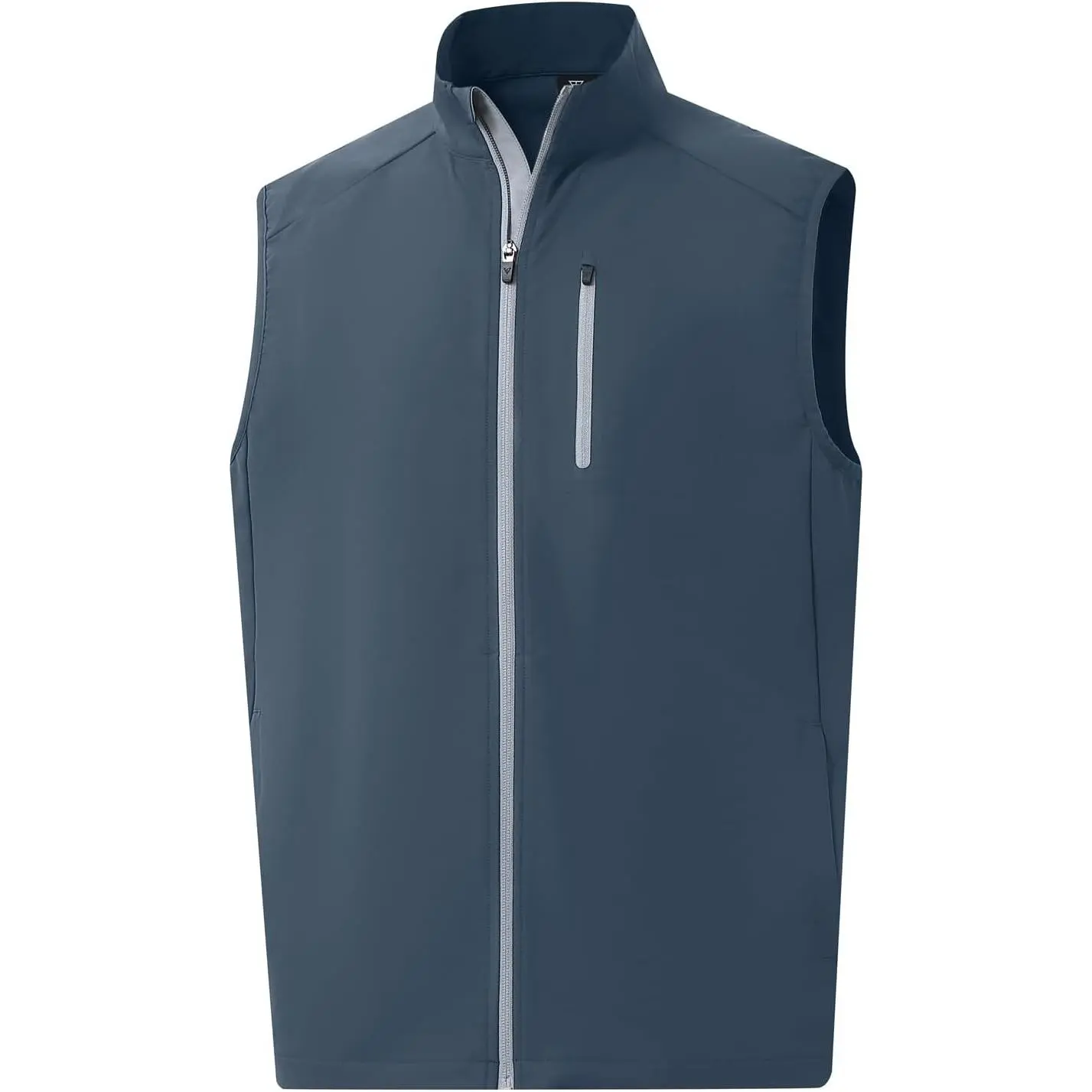 Men's Lightweight Windproof Softshell Vest Jacket with Zip Pockets for Golf Sports Sleeveless Outerwear(Gift)