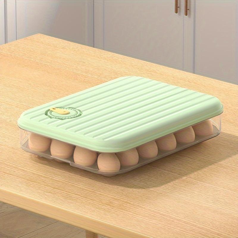 Egg Holder For Refrigerator Deviled Egg With Lid Fridge Egg Storage Stackable Plastic Egg Containers 24Egg Tray Kitchen Supplies
