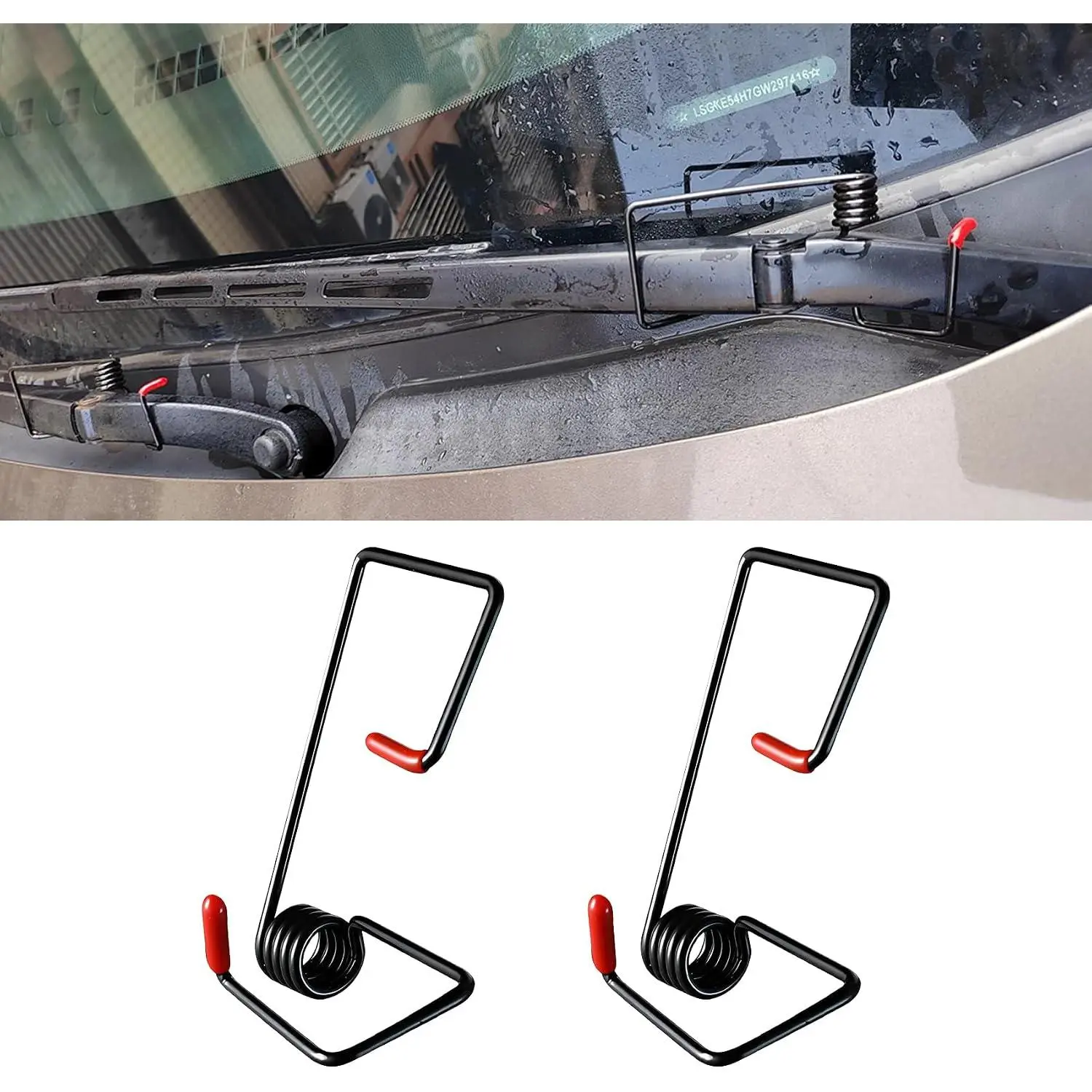 2PCS Plastic Windshield Wiper Arm Puller, Functional Pressure Spring Booster Tool for Car Squeegee Maintenance Needs