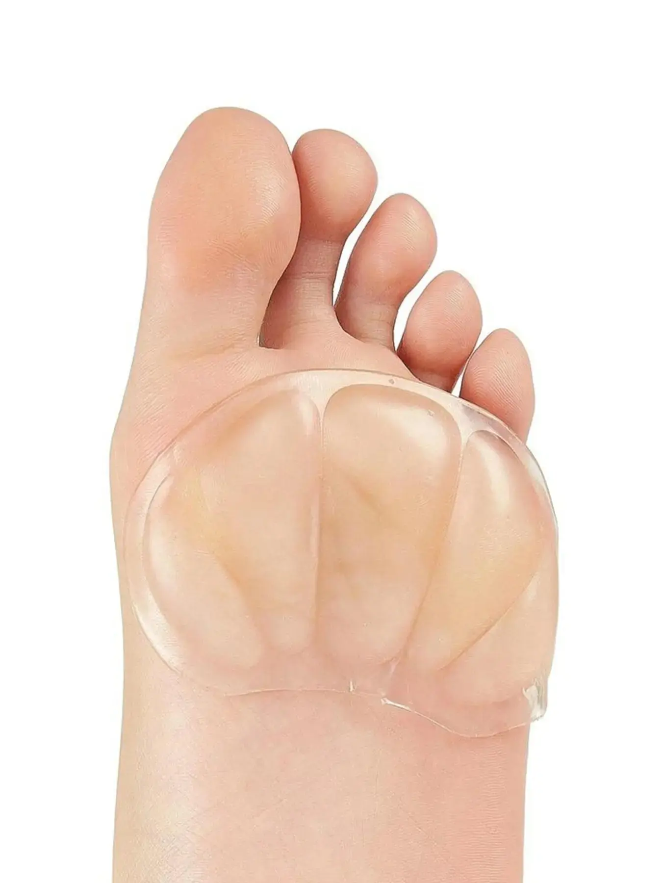 2PCS Transparent Clear Silicone Heel & Forefoot Pads, Unisex Cushion Pads for High Heels & Sneakers, Silicone Insoles, Shoe Insole