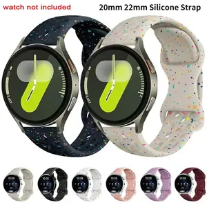 20mm/22mm Silicone Watch Band, Fashionable Watch Band, Smartwatch Strap, Smart Watch Straps for Samsung Galaxy Watch 7 6 4 5 Pro/4 Classic/Active 2/Gear S3 Frontier, Smart Watch Accessories, Wearable