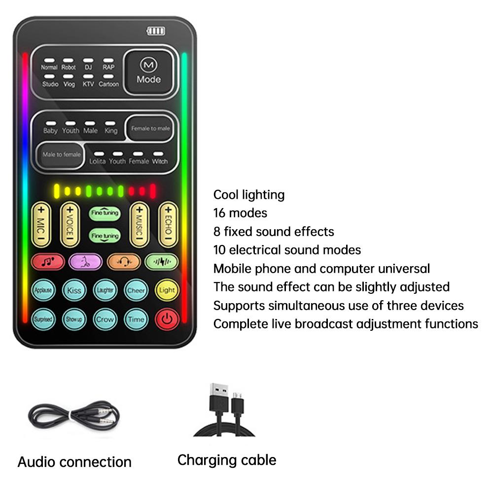 2026 Professional Podcast Sound Mixer Bundle i9 Voice Changer Mini Multiple Audio Effect Bluetooth-Compatible Live Cards Ultra-Thin Portable Live Card Mic Tool 2026 Professional Podcast Sound Mixer Bundle i9 Voice Changer Mini Multiple Audio Effect Bluetooth-Compatible Live Cards Ultra-Thin Portable Live Card Mic Tool