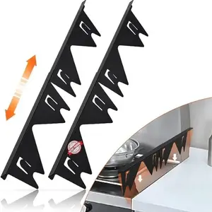 Stainless Steel Stove Gap Covers,Stove Gap Filler,Range Trim Kit, Stove Gap Guards, Heat Resistant and Easy to Clean, Easy retractable Length 13.8" to 27.5", Width 0.79"(2PCS) Adjustable Telescoping，kitchen gadgets