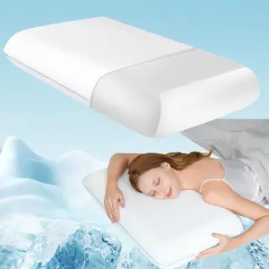 Cooling Soft Pillow, Cervical Neck Pillow for Side Sleepers, Back & Stomach Sleepers, Ergonomic Orthopedic for Neck Pain Relief and Deep Sleep, CertiPUR-US