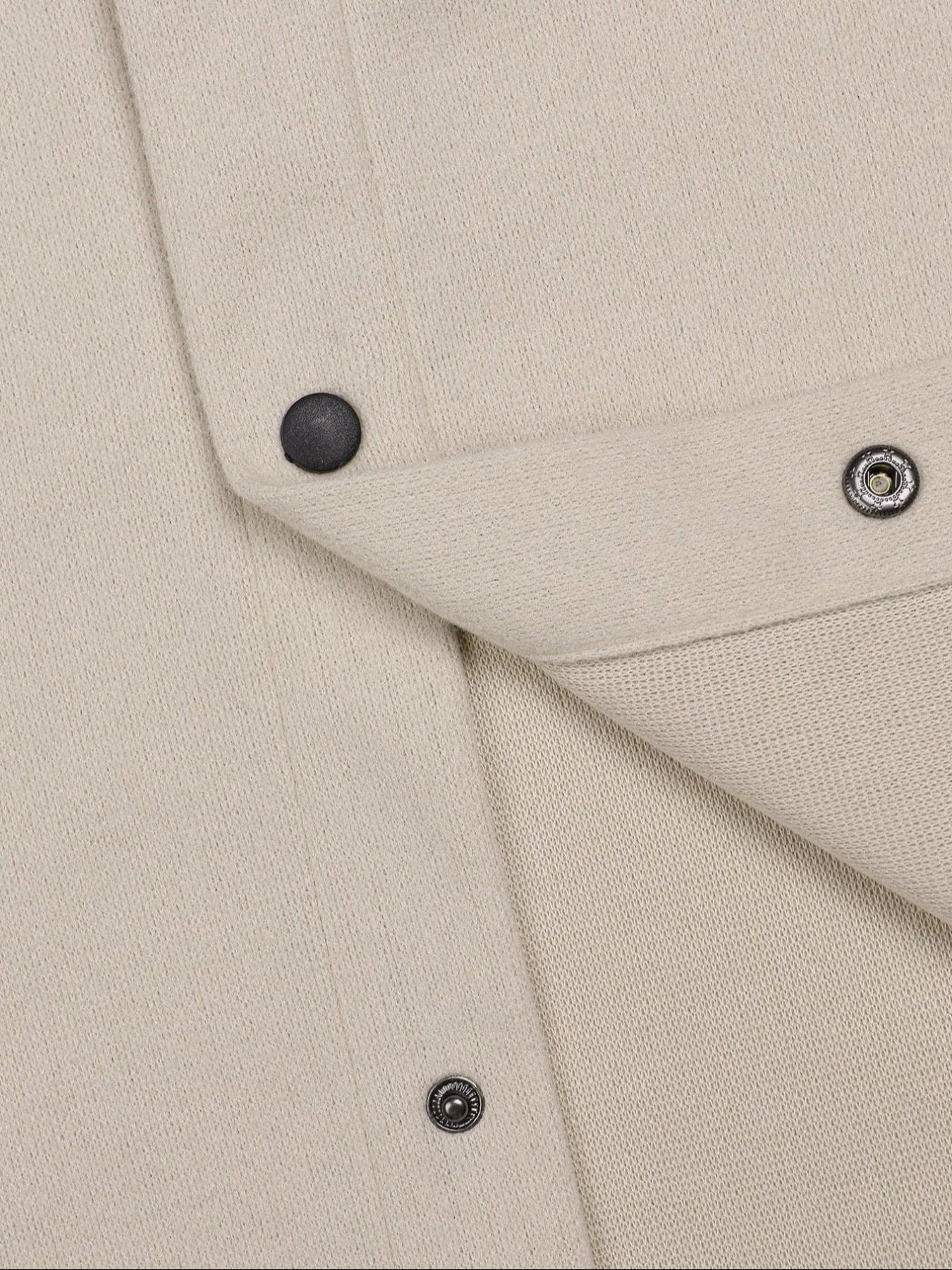 Men's Simple Fitted Woolen Jacket Set, Fashion Casual Design, Suitable for Work or Outing, Lightweight Ensemble, Enhance Your Wardrobe Taste