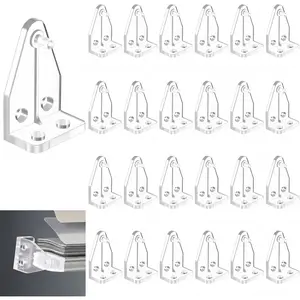 Blinds Hold Down Brackets 1 Inch Mini Clear Plastic Hooks Door Blind Bottom Bracket Holder Blind Bottom Rail Hold Clips Replacements for Horizontal Blinds Shades Windows Doors
