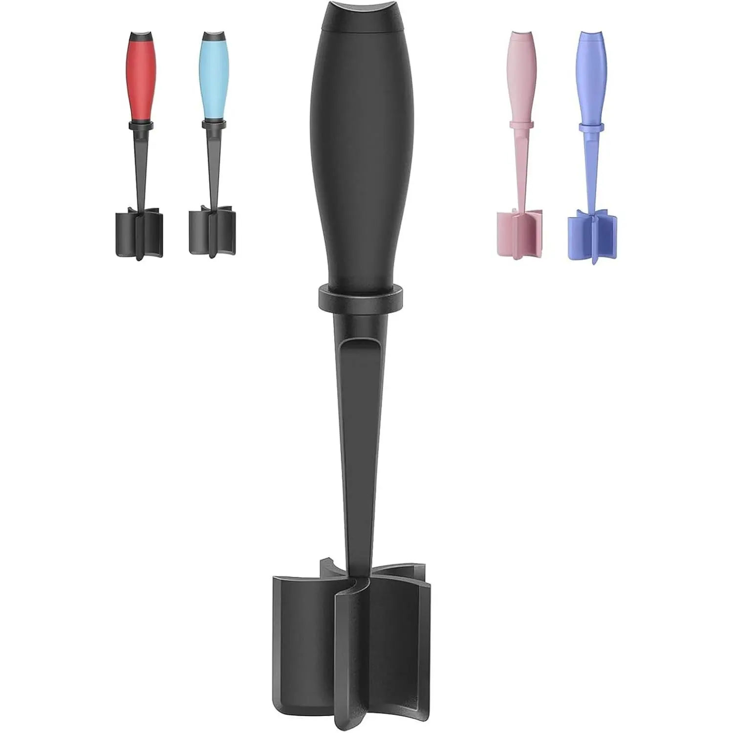 Meat   Masher Tool for Hamburger | 5   Heat Resistant Meat Masher Tool, Turkey and , Nylon Hamburger  Utensil Non-scratch Utensils-Black
