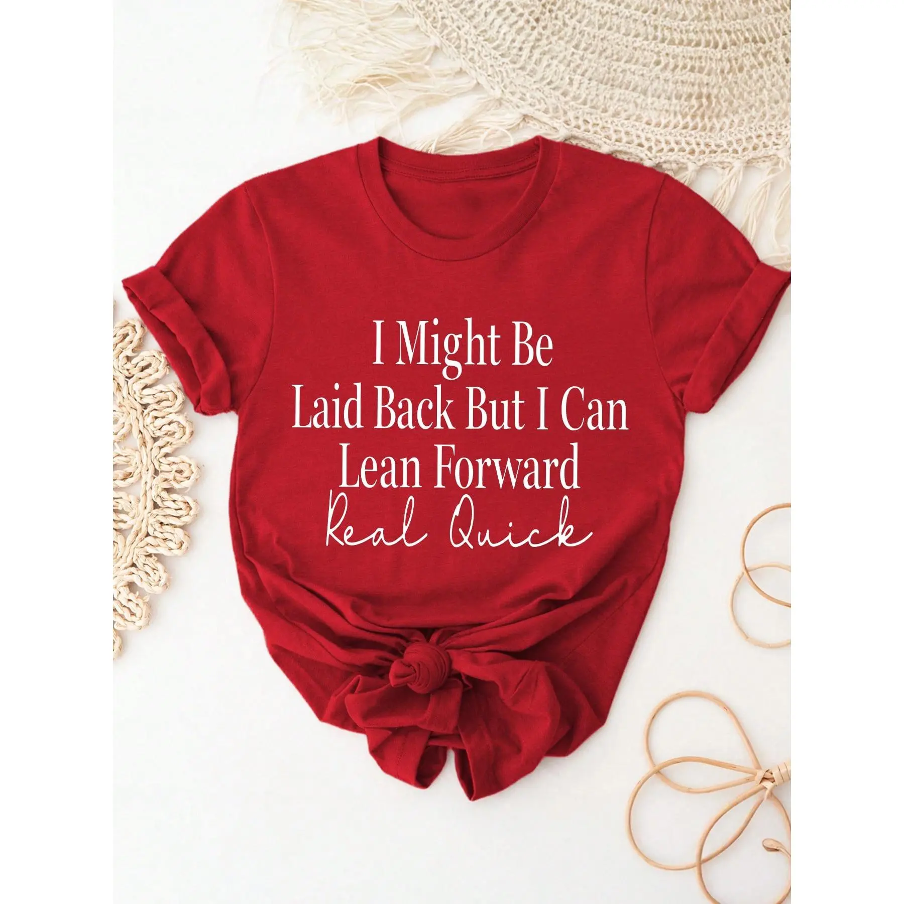 Women's Soft Cotton Blend Fabric Short-Sleeve Round Neck Regular-Fit Streetwear T-Shirt - Funny Slogan Print, 1-Piece Cute Everyday Wear Sports Top, Shortsleeve