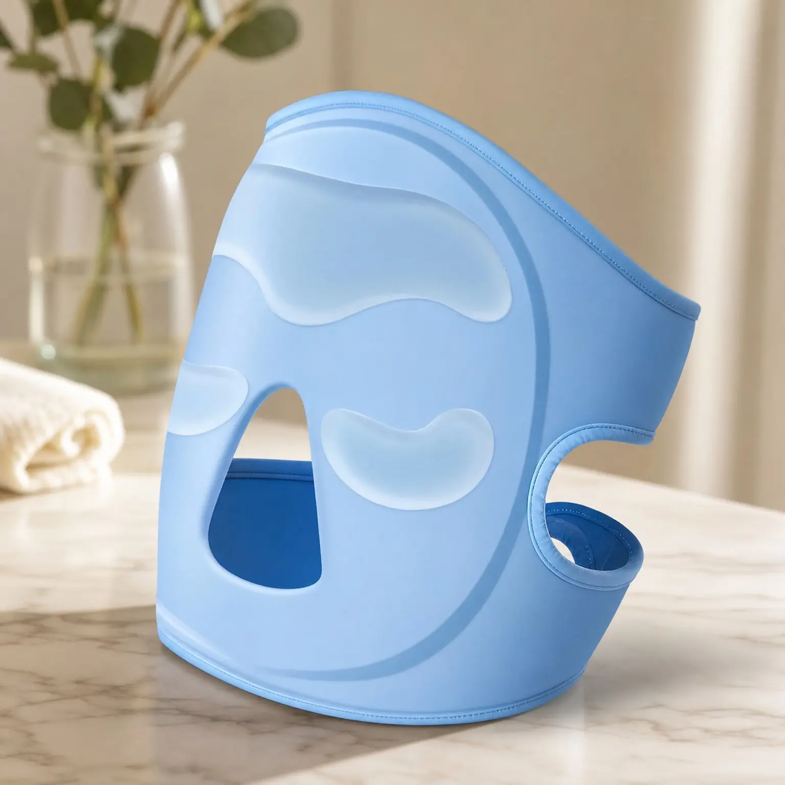 Cooling Face Eye Mask for Puffy Eyes, Migraine & Headache Relief – Reusable Hot/Cold Gel Ice Pack with Thick Pads for Forehead and Eye ZonesGift
