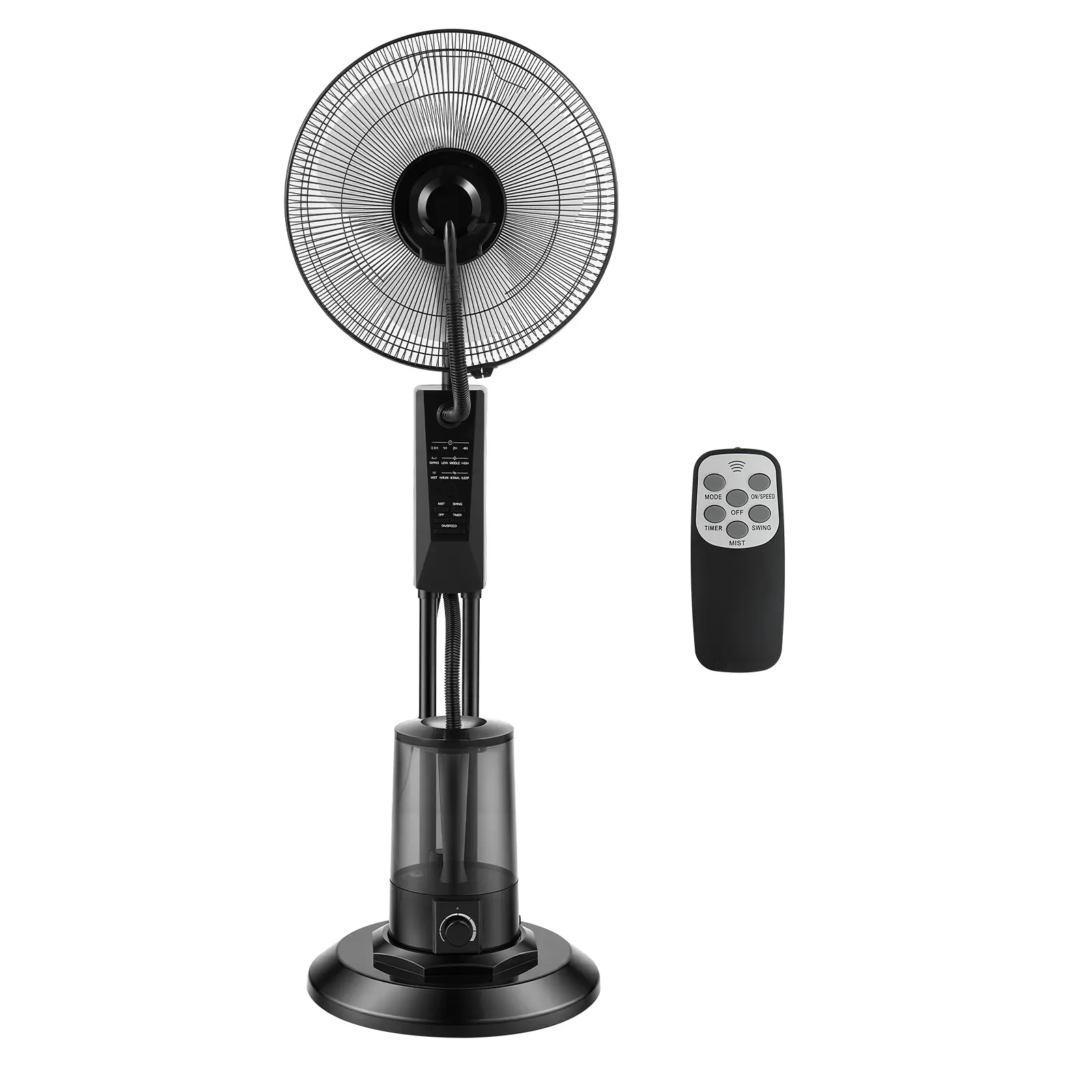 Misting Fan, Mister Cooling Fans with Water Tank, 75W Power, 3 L Volume Capacity, PP Construction, Remote & Panel Control