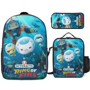 The Octonauts Backpack 3 Piece Set Travel Daypack Combination, Back to School Gifts