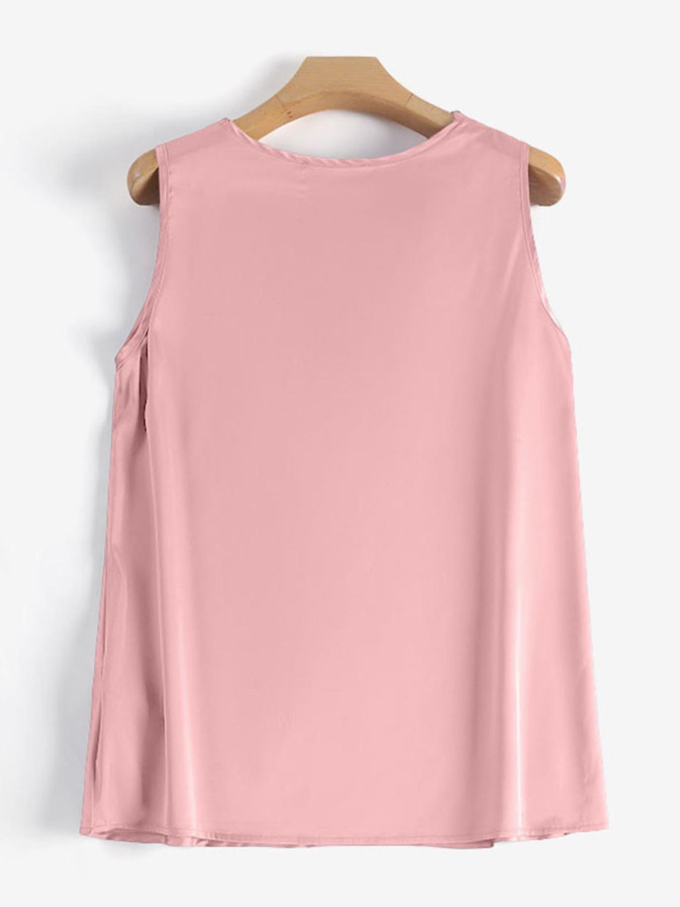 Women's Solid Cowl Neck Tank Top, Elegant Casual Sleeveless Top for Summer, Ladies Clothes for Daily Wear