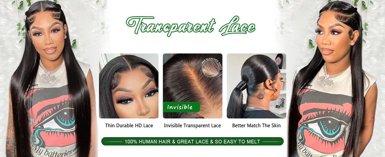 Bling Hair Wigs Straight 13x4 13x6 Hd Lace Front Human Hair Wigs Transparent Lace Frontal Wig for Women Pre Plucked Natural Hairline 12-36 Inch 180% Density TikTokShopStockUp