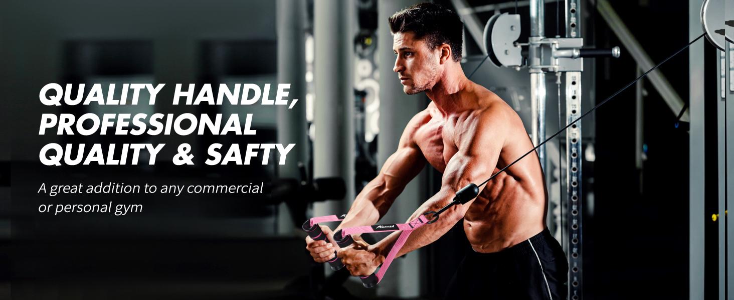 Exercise Handle, Replacement Fitness Equipment for Pilates, Yoga, Strength Trainer, Pull Down Home Gym Red, Grey, Blue Working Out Handle