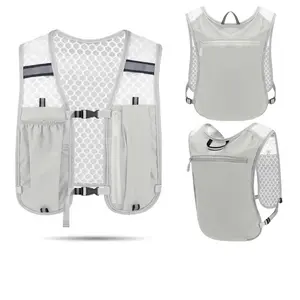 Ultra-Light Running Water Bottle Vest, Marathon Race Bib Bag, Sports Backpack, Dual Shoulder Pack, Ideal for Runners & Athletes