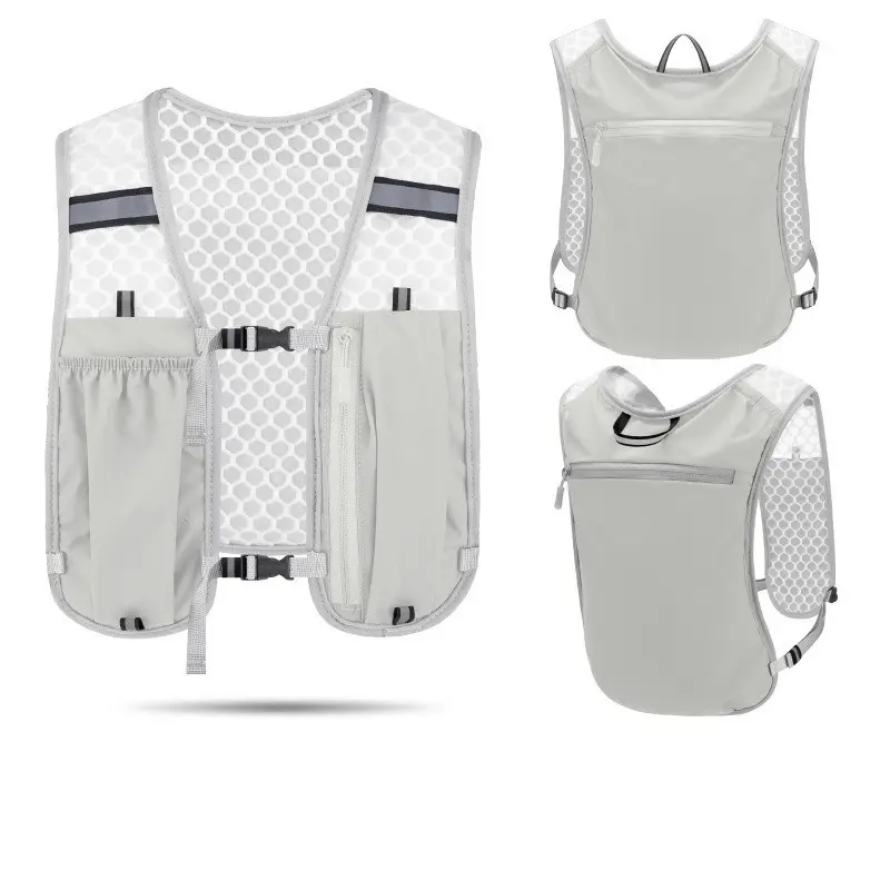 Ultra-Light Running Water Bottle Vest, Marathon Race Bib Bag, Sports Backpack, Dual Shoulder Pack, Ideal for Runners & Athletes