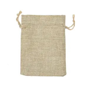 Natural Hemp Drawstring Pouch, Multi-Size Jewelry Storage Bag, Coffee Beans Spices Dried Fruits Divider, Gift Packaging Dustproof Small Cloth Bag