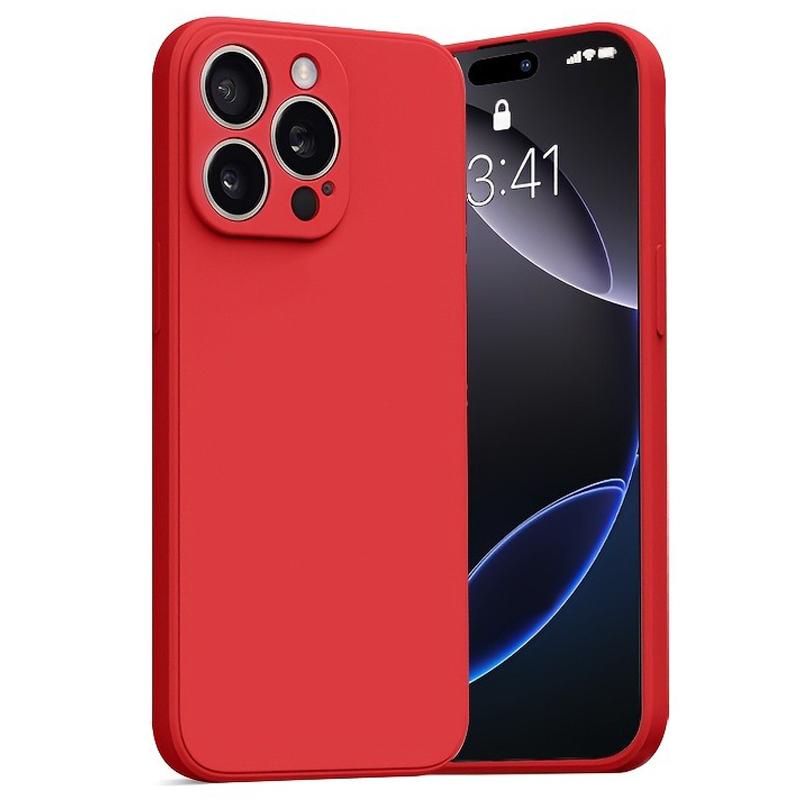 Solid Color Phone Case with Camera Protector, Full Covered Slim Gel Rubber Case with Soft Microfiber Lining, Phone Accessories for iPhone 11-17  Series