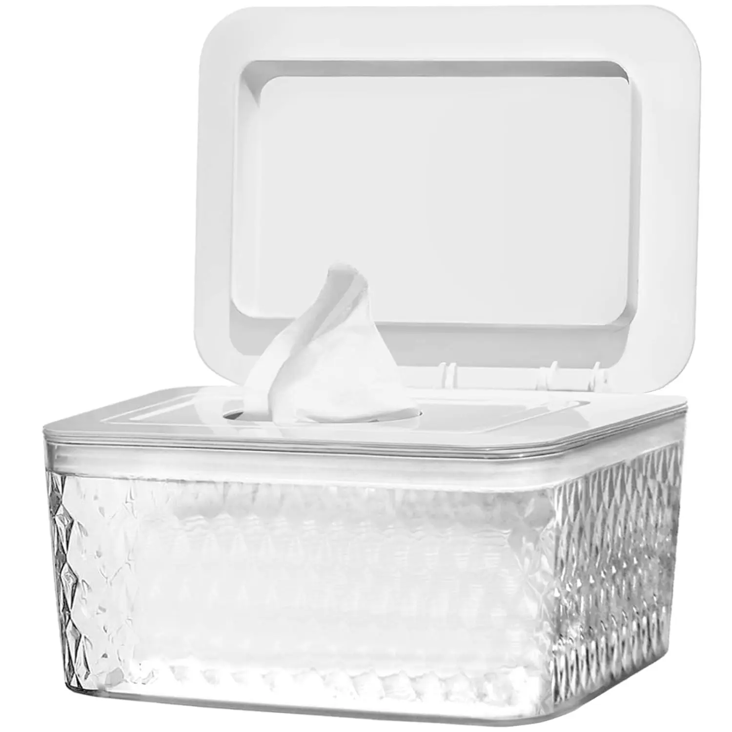 Wipes Dispenser Seal-Designed Wipe Dispenser Holder Wipes Case Box for Bathroom Keep Wipes Fresh, Dust-Proof & Non-Slip