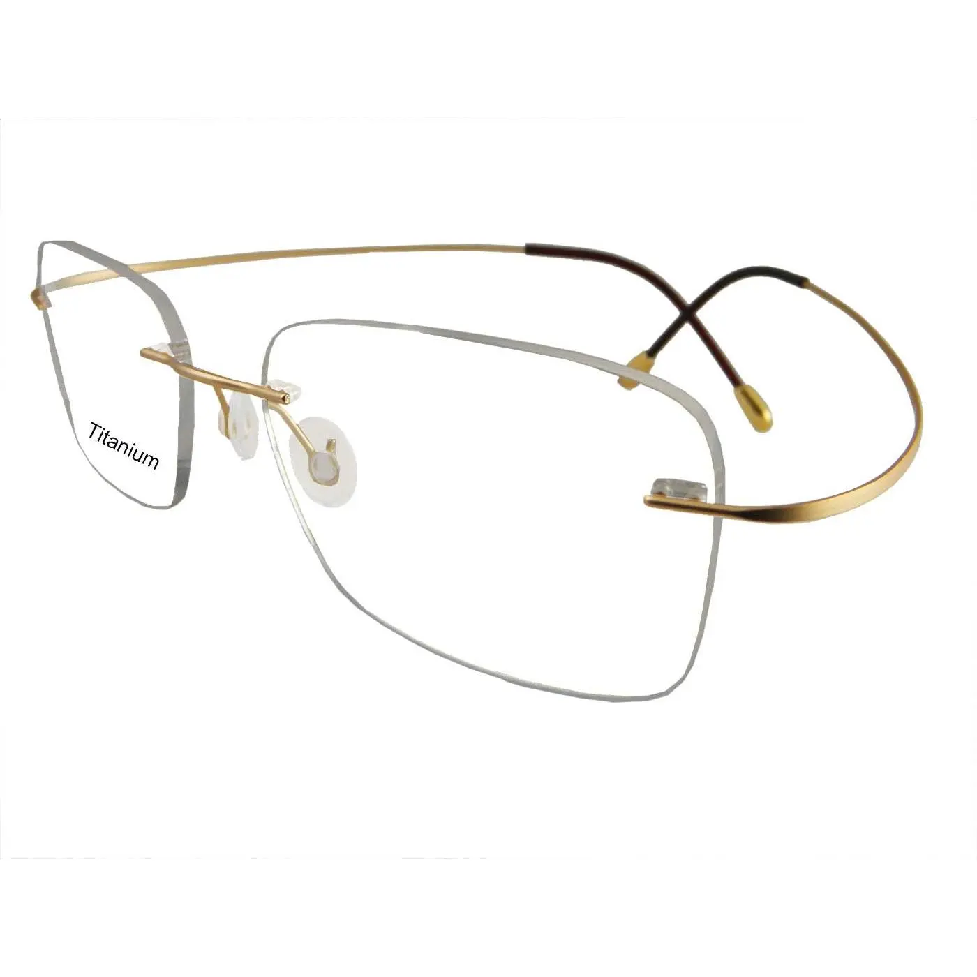 Rimless Titanium Eyeglass frames Men Hingeless Light weight